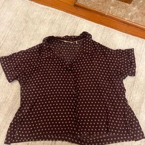 Toad&Co Women's Maroon/Brown Patterned Button Down Shirt